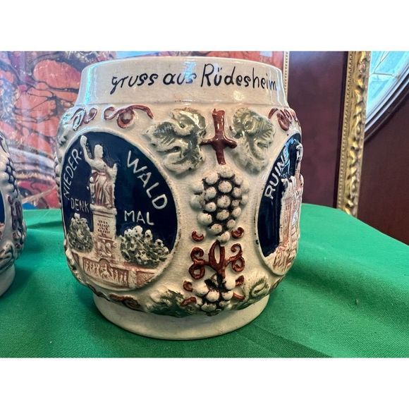 Vintage GERZ West Germany Small Mugs Set of 3 Scenic German Steins - Picture 4 of 5